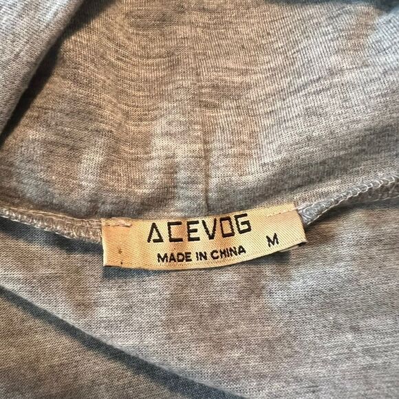 Acevog grey tie cardigan. Size medium - Picture 3 of 8